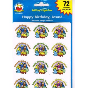 Stickers - Christmas - Happy Birthday Jesus 